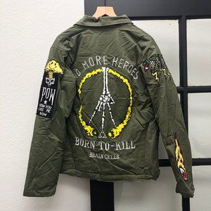 New UNIF Army Green Pow Born to Kill Jacket - Size XS